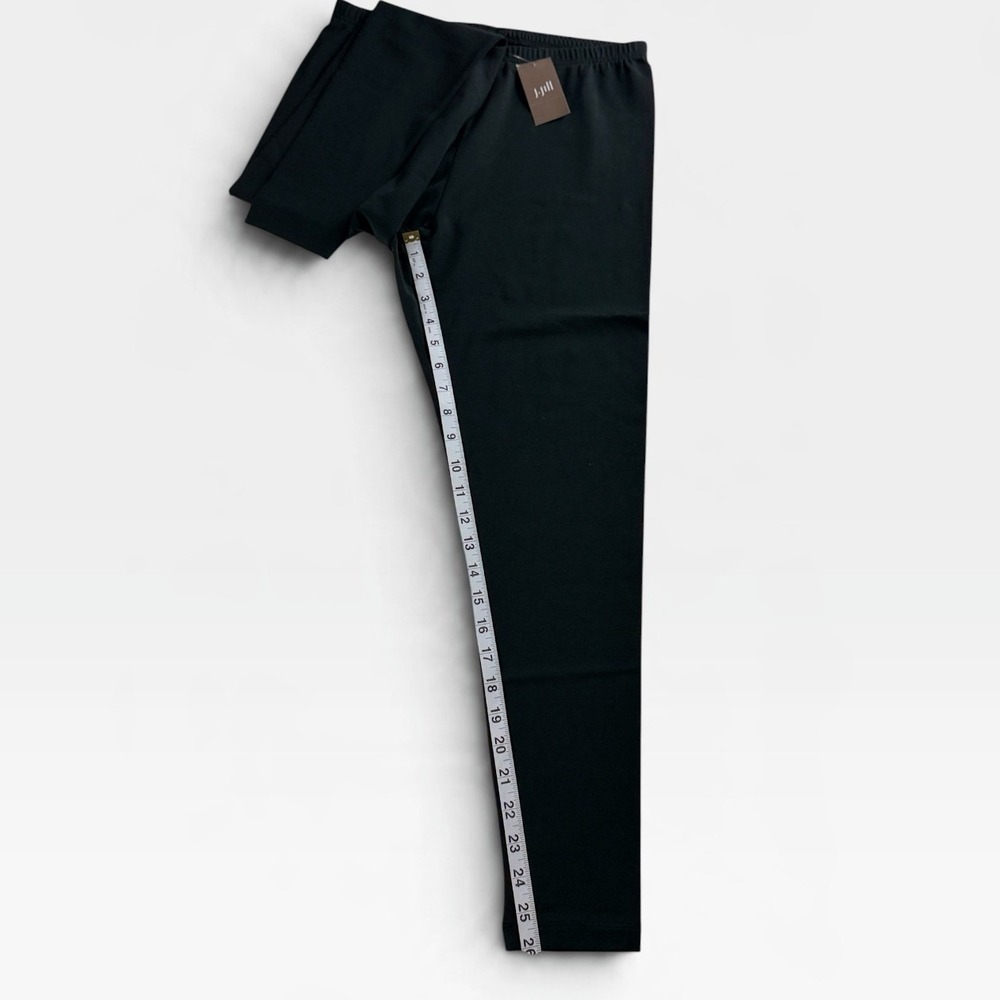 J. Jill Pima Ankle Leggings Womens Medium Black Cotton Lycra Stretch NWT - Picture 4 of 9